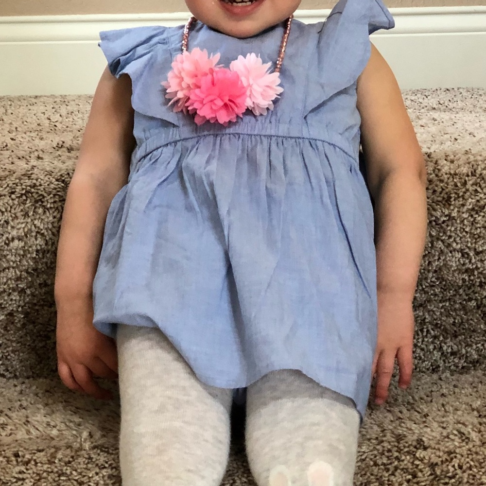 City Streets chambray flutter sleeve dress 24 mo